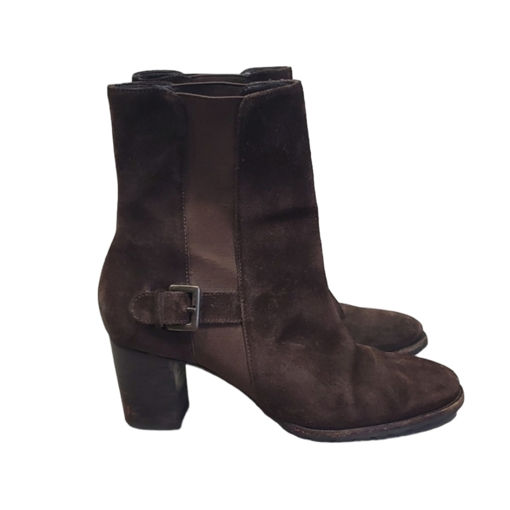 Cole Haan Womens Suede Heels boots shoes sz 8B
